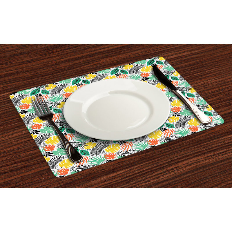 Polyester Floral Rectangle Placemat
