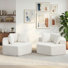 2 pièces - Fauteuil surdimensionné en chenille de 54 po avec coussins décoratifs
