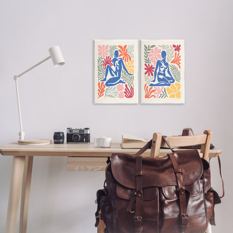 Ensemble de 2 plaques murales abstraites, Janelle Penner