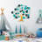 Nykeemah Hand-Painted Decorative Metal Wall Accessory, 43.3 x 41.3 inches | 100% Metal, Thickness: 0.06 inches | Unique Color Variations, Easy Wall Mount Design | Perfect for Living Room or Office Decoration