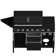 Forno All'Aperto with Black Sintered Stone Countertops, 87,600 BTU BBQ, Sink & Bar Module, Gaz Pizza Oven