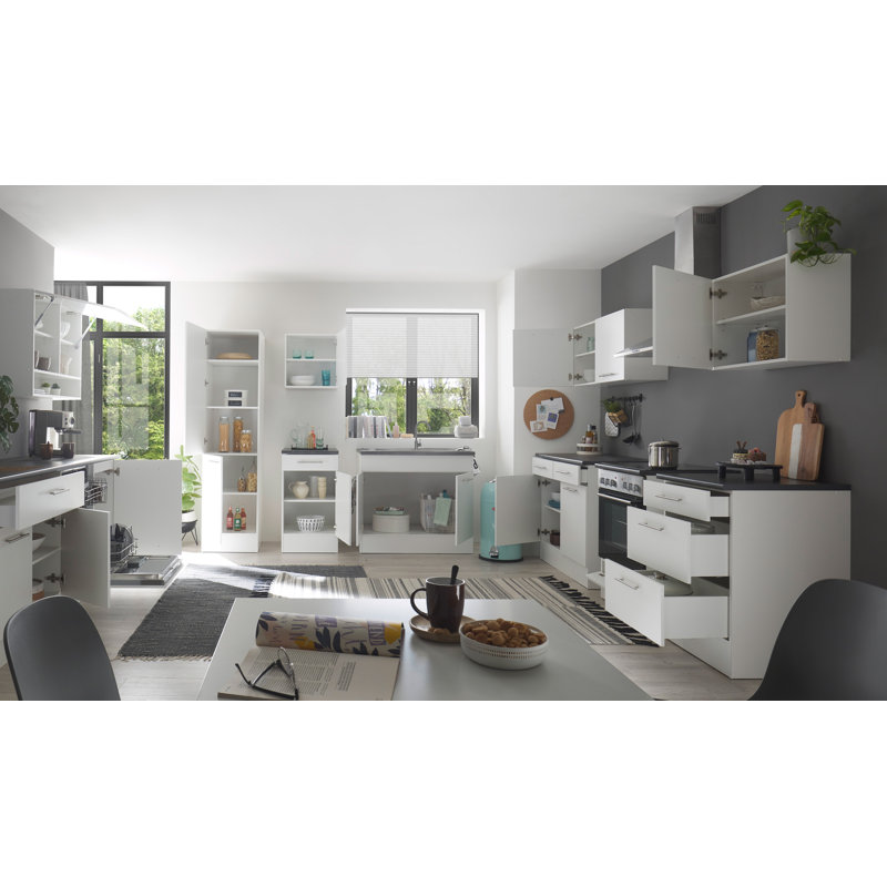 BBK Silver 90cmH x 100cmW x 60cmD Particleboard Ready-to-Assemble Standard Base Cabinet