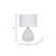 Ensemble de 2 lampes de table géométriques en verre de couleur neutre moderne H 18 po - 12 po x 12 po x 18 po-294560379