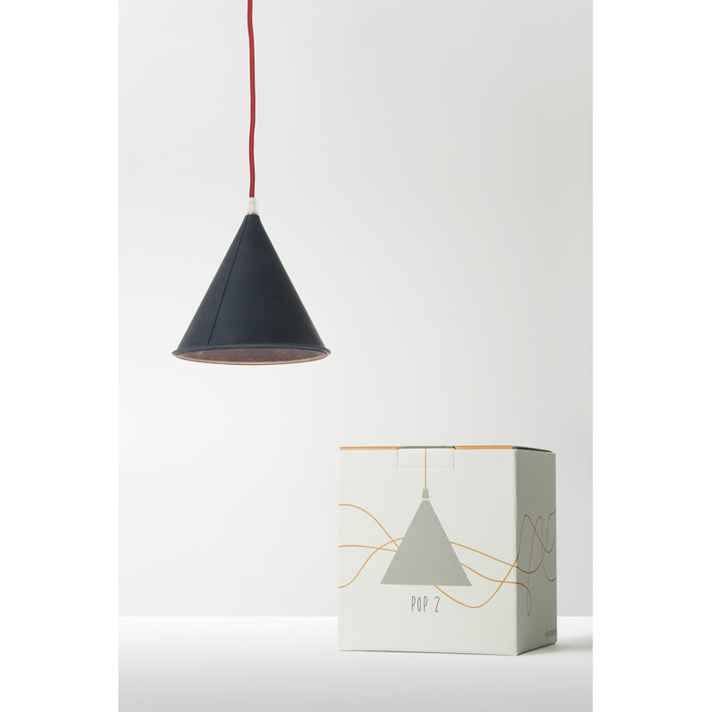 Be.pop 1 - Light Cone Pendant, Red, Black