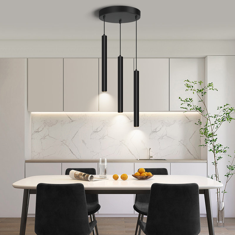  Luminaire suspendu 3 lumières DEL rondes à intensité variable moderne