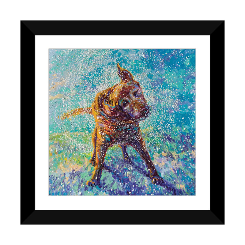 «Tw torsed Blue» par Iris Scott - Estampe numérique sur toile tendue avec châssis, H 16 po x l 16 po x P 1 po, Blanc