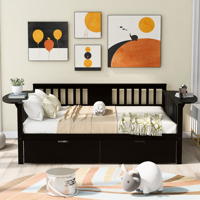 Rashann Daybed with Drawers, Espresso, Full / Double
