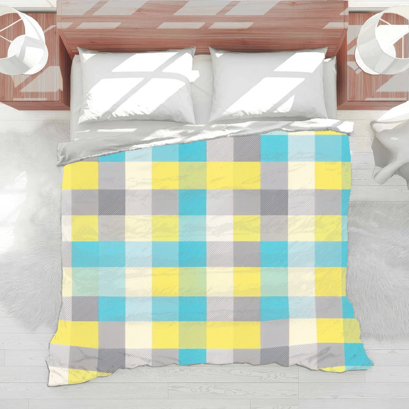 Couette à motif à carreaux pastel, Motifs pastel 14