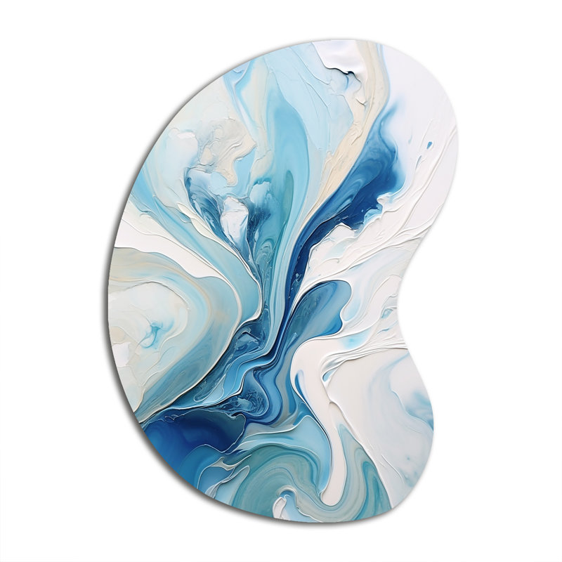 Cynita - reproduction d'art asymétrique abstraite en métal, sculpture murale en métal de forme unique, H 39 po x l 28 po
