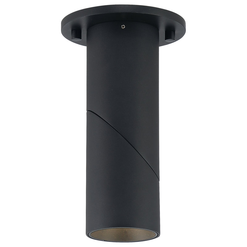 Plafonnier encastré en verre à DEL, Noir