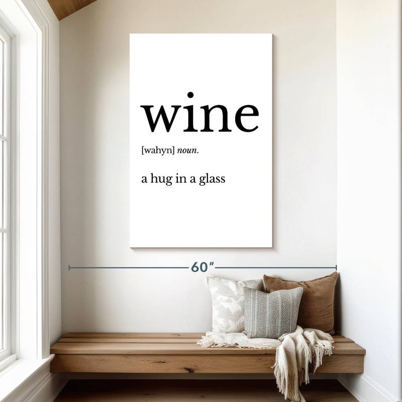 Wine Typography, 48" H x 32" W