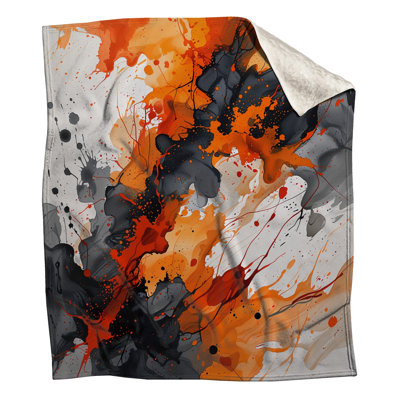 Jeté en molleton Abstract Art - Jetés d'art pour canapés ou lits