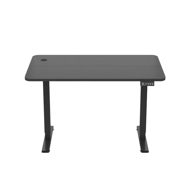 Bureau debout électrique de 1,2 m, hauteur réglable, moteur ultra-silencieux, Noir, noir, noir, noir