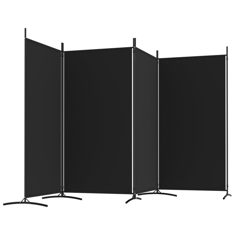 Abdisamad 3 Panel Room Divider, Black, 4, 180cm H x 346cm W