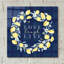 «Live Laugh Love Lemon Wreath» par Elizabeth Tyndall, art mural en verre acrylique, 12 po x 12 po