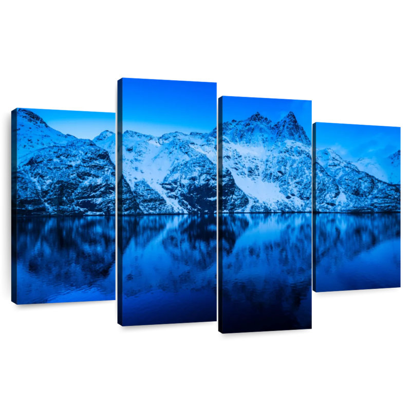 Paysage de montagne bleu d'Alvord, H 42 po x l 68 po