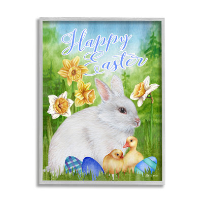 Joyeuses Pâques, lapin de printemps, phrase Ba ChicksSheri H