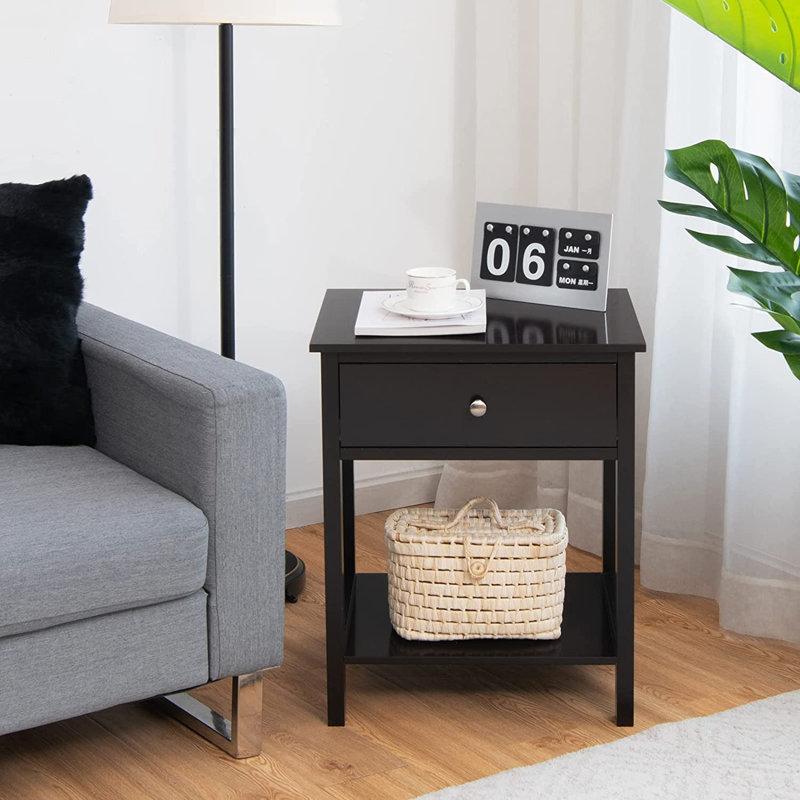 Golsby 48cm W Manufactured Wood Bedside Table