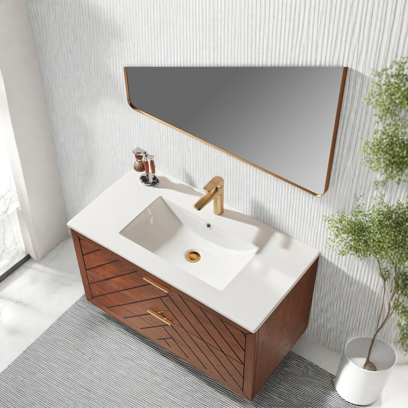 Meuble-lavabo moderne (36 po en bois moderne)