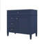 Meuble-lavabo contemporain de 36 po avec lavabo à montage sur le dessus et armoire de rangement contemporaine comprenant 2 tiroirs-4764272-4764287