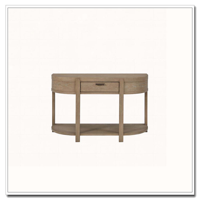 Console incurvée à 1 tiroir - Caramel