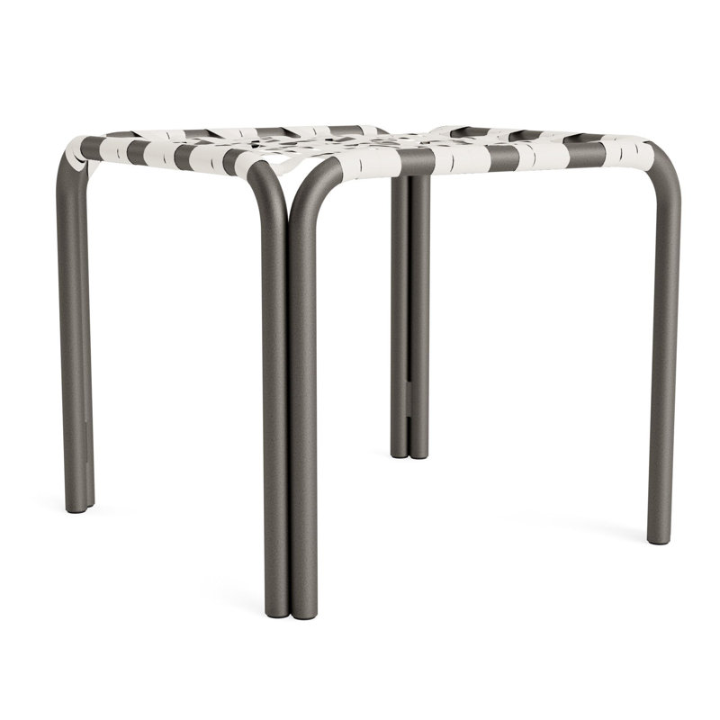 Kantan Outdoor Square Side Table, Mica, White Lite