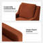 Fauteuil à bascule pivotant en polyester 29,5 po Capucine-134490481