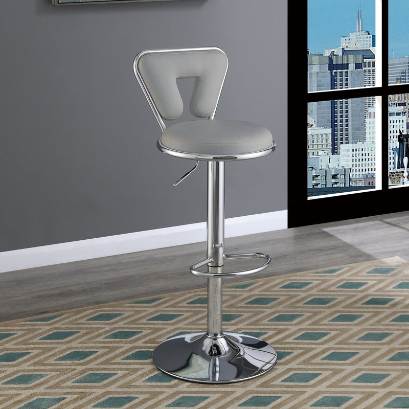Tabouret de bar pivotant à hauteur réglable Anrea, Gris