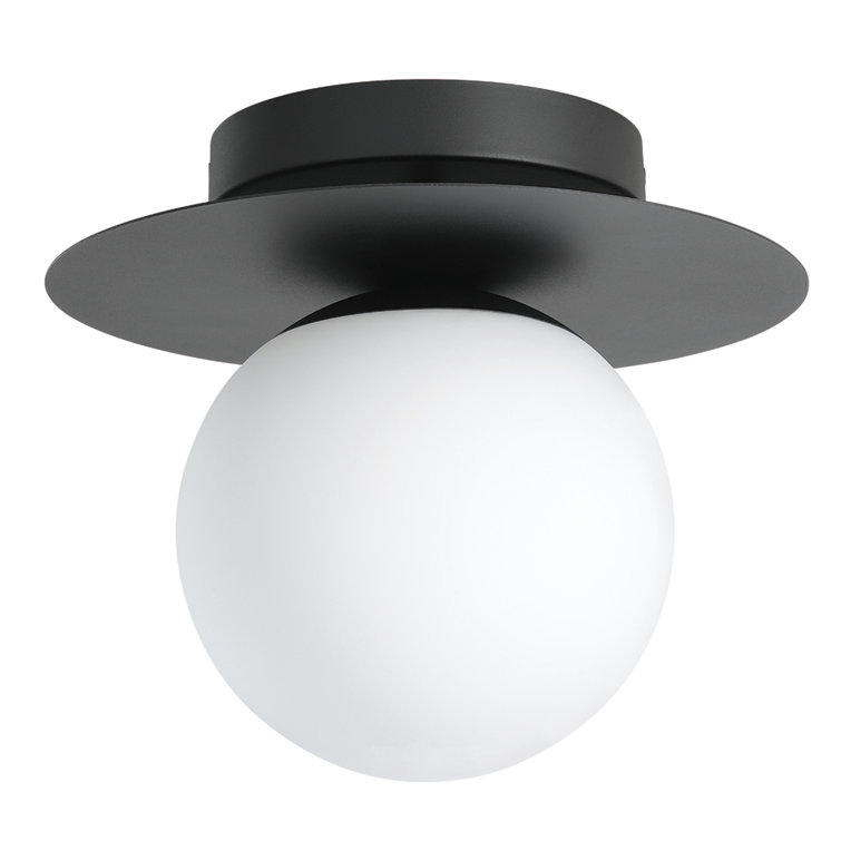 Nasim Single Light Glass Flush Mount