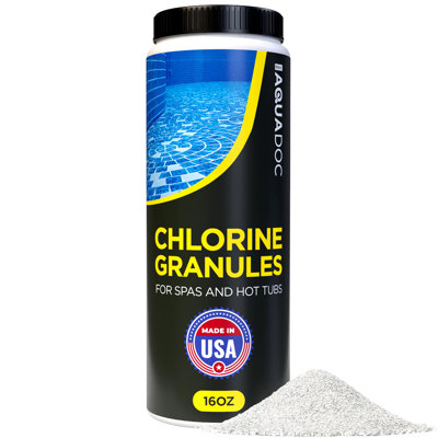 Spa Chlorine for Hot Tub Sanitizer - 1 lb granules de chlore pour spa à solution rapide, produits chimiques de spa fabriqués aux États-Unis - AquaDoc