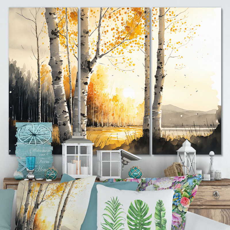 Zeynep - 3 pièces sur toile, H 28 po x l 36 po, Toile tendue