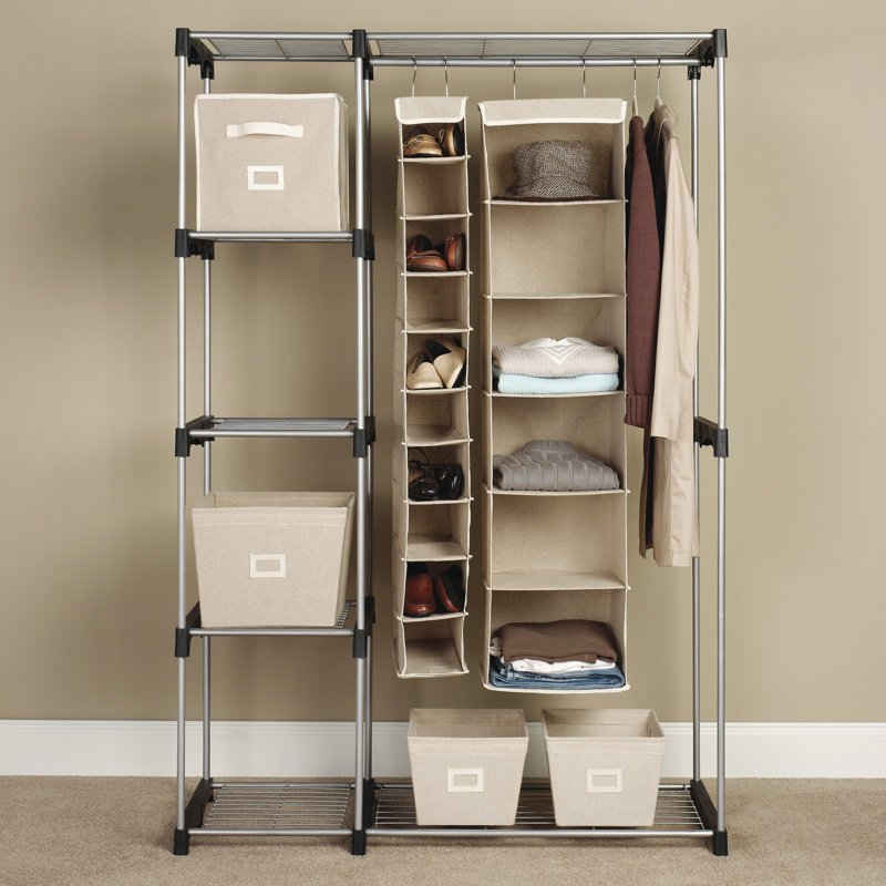 Jessa 46.7'' Metal Clothing Rack, Silver