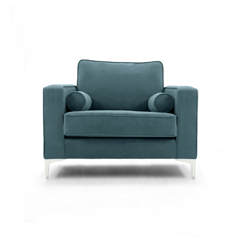 Georgio Velvet Armchair, Petrol