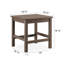 Table d'appoint pour l'extérieur HDPS l 19,6 po avec support de 250 lb résistant aux intempéries Convient aux patios et aux porches, brun-999601485