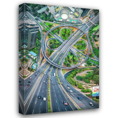 Art sur toile tendue avec la galerie Latitude Run® Brata, Abel: L'échangeur de trèfles (Semanggi)