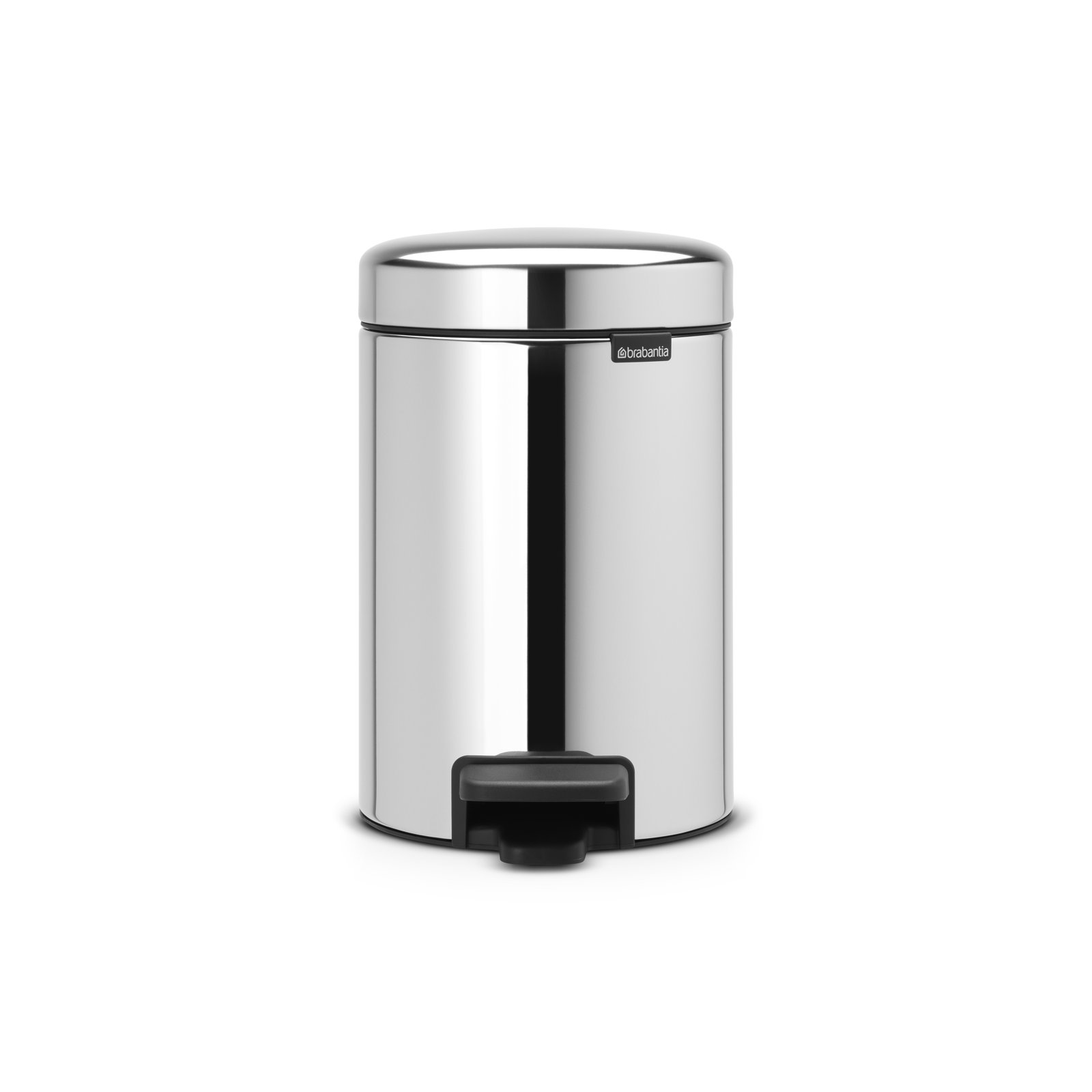 Brabantia NewIcon Step On Trash Can, 0.8 Gallon (3 Liter), Brilliant Steel