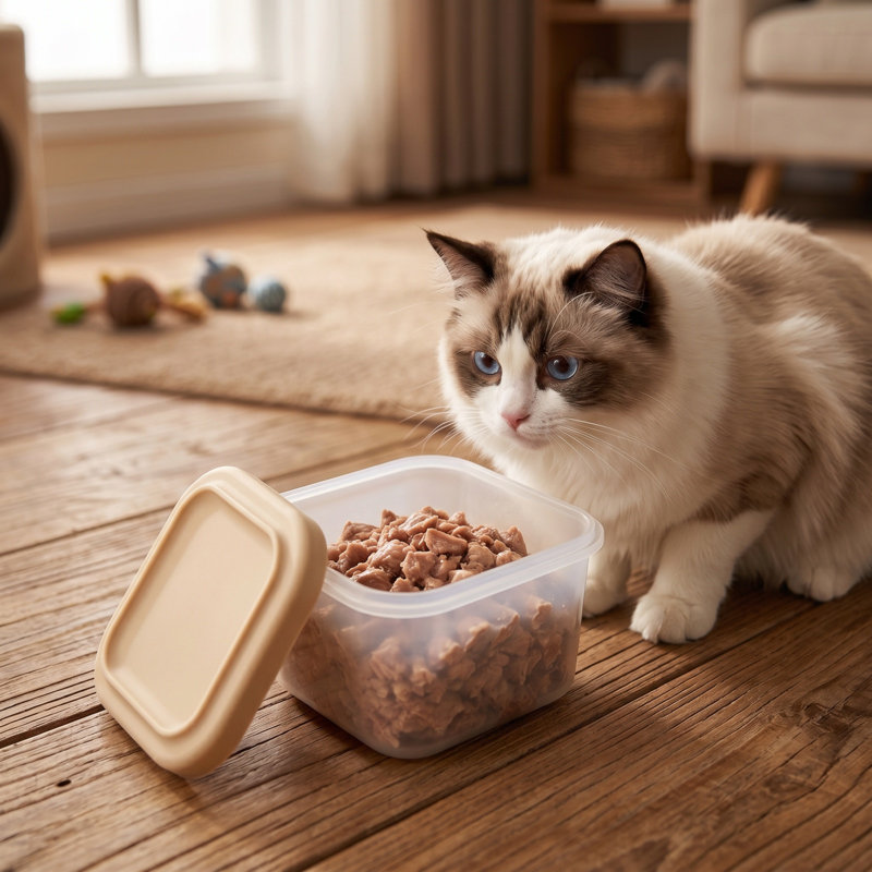 Silicone Mini Container for Pet Food Microwave and Freezer Friendly, 3.27x3.27x2.48 in, Pink, Yellow