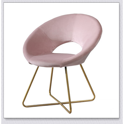 Chaise d'appoint rembourrée en velours soyeux Slatina