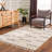 Jenell Striped Machine Woven Polypropylene Area Rug in Cream-122117408
