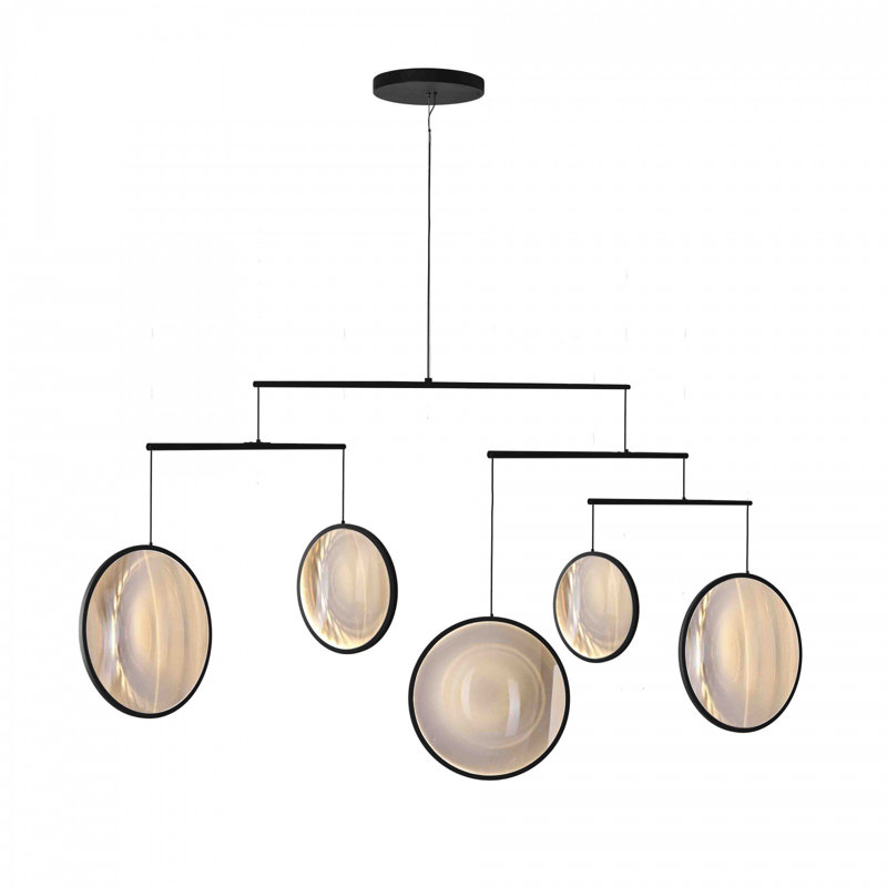 Focus 5 - Light LED Chandelier, Black