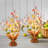 Spring Decorations, 2 Pack Spring Tree With Colourful Eggs, Battery Powered LED Tree Lights, Artificial Tabletop Centerpiece Lighted Tree For Holiday Party Spring Home Decor