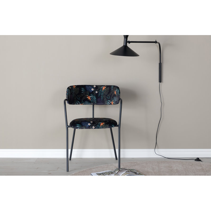 Falk 47cm H Polyester Blend Upholstered Metal Armchair