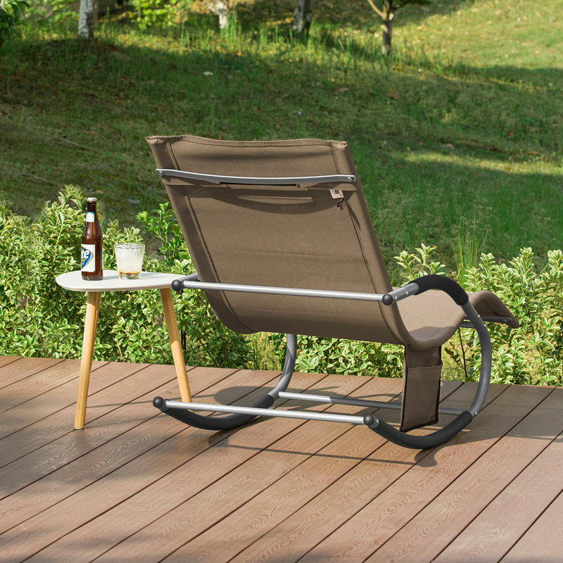 Flendersen 150cm Long Chaise Lounge Set with Cushions, Brown