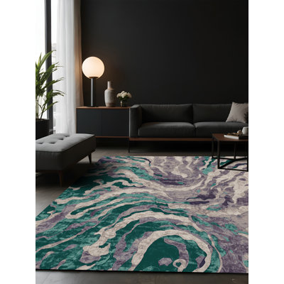 Tapis gris soyeux et moelleux