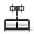 Wooden Storage TV Stand Black Tempered Glass Height Adjustable Universal Swivel Entertainment Center With Mount TV Stand,Black-1351793214