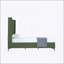 Lit simple en velours rembourré Promenade avec mousse haute densité et design moderne Mid-Century, aucun sommier tapissier requis-108013769-108013773
