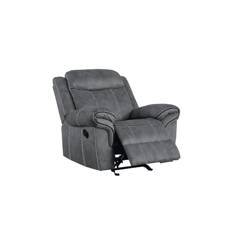 Upholstered Home Theater Seat, Gray Velvet