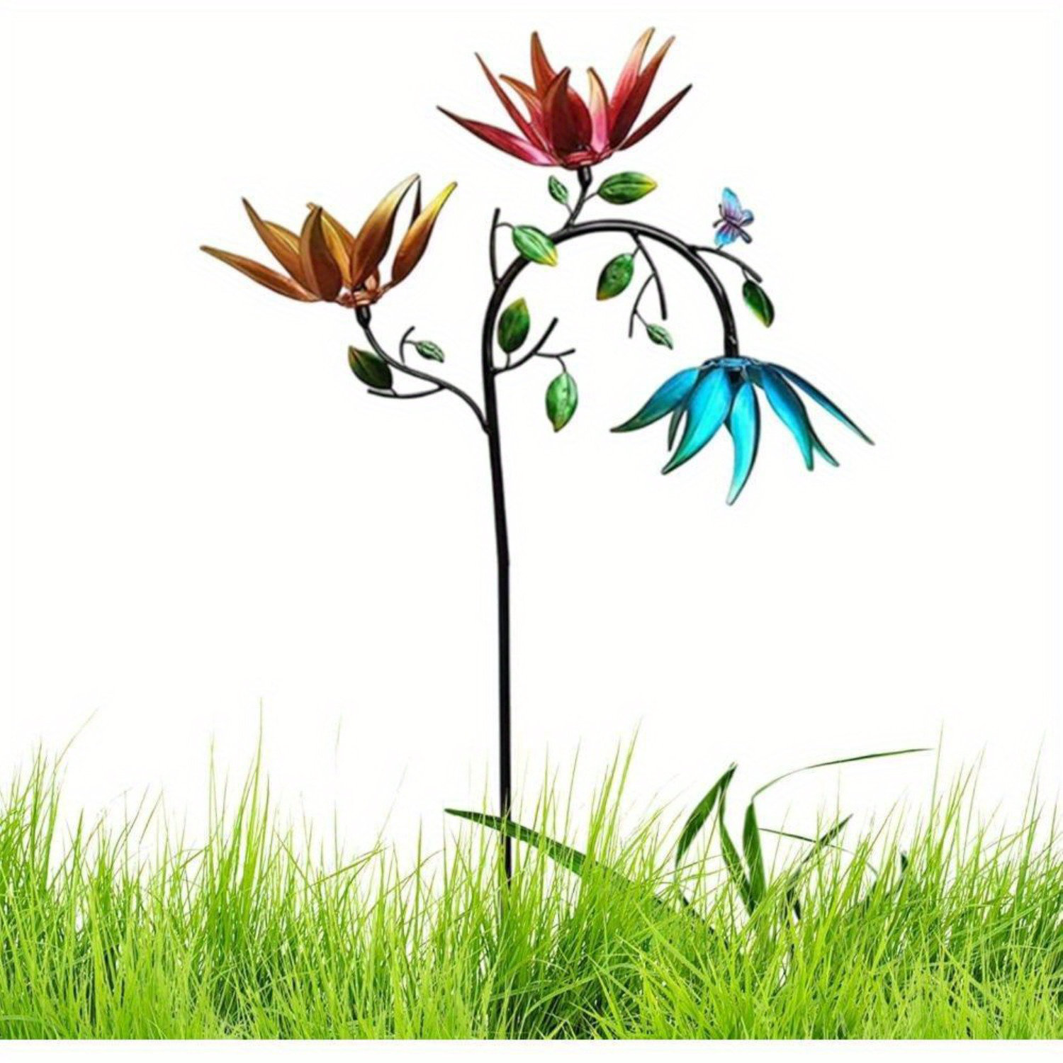 East Urban Home Metal Garden Stake Pinwheels Wind Spinner Rotator ...