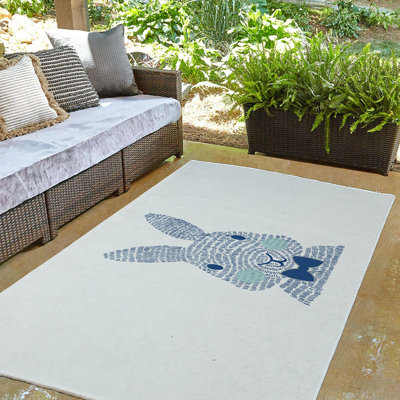 Tapis jaune / blanc en chenille tissé à la machine Borgwald