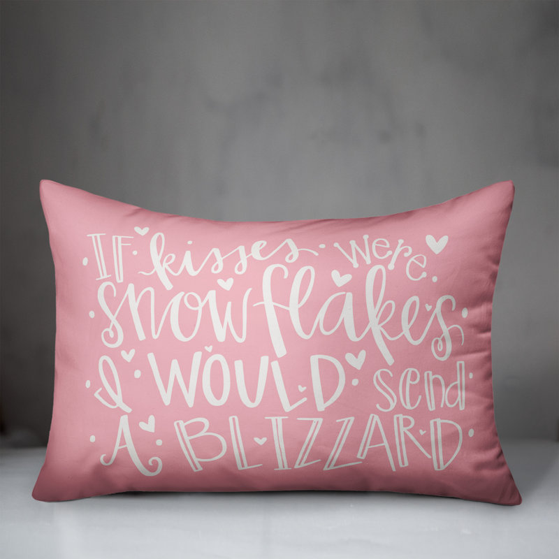  Coussin Snowflake Kisses, Housse de coussin seulement - sans coussin